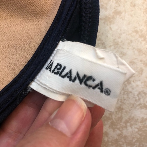 La Blanca soutache bikini top soft cup ,underwire, applique detail, B/C cup - Picture 9 of 9